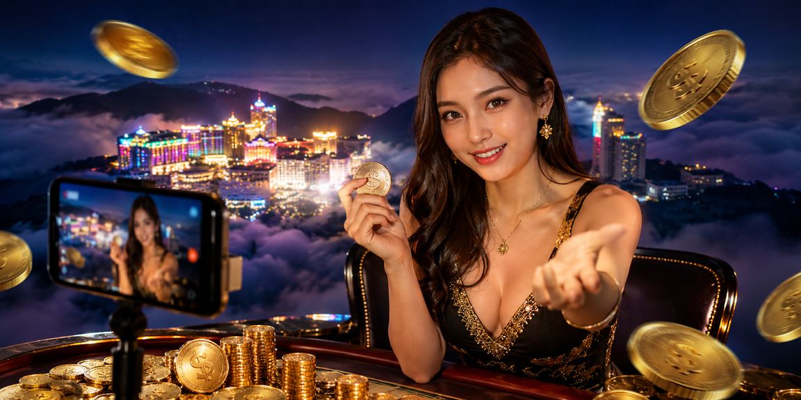 Pengguna pv16 bermain di telefon Android di Genting Highlands Malaysia