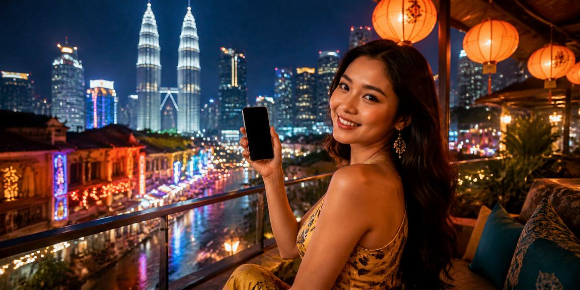 Pengguna Kuala Lumpur mengakses platform pv16 dari telefon pintar